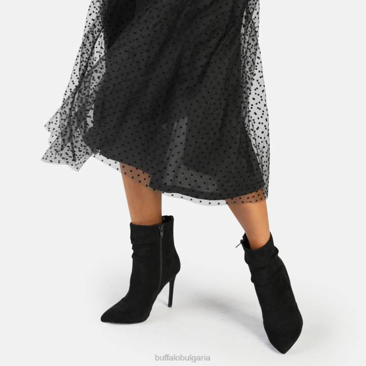 Джулиета ботуши с цип боти до глезена веган DRV827 черен Buffalo |ботуши Джулиета ботуши с цип боти до глезена веган DRV827 черен Buffalo |ботуши
