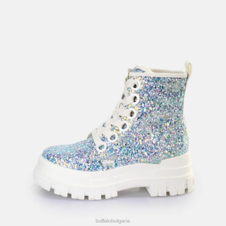 aspha lace up hi ankle boot vegan DRV372 сребро/крем Buffalo |ботуши aspha lace up hi ankle boot vegan DRV372 сребро/крем Buffalo |ботуши