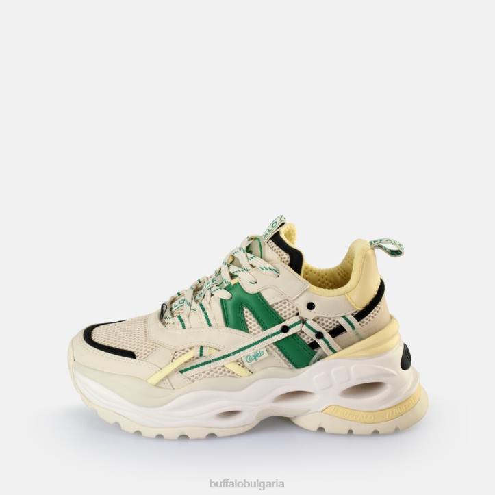 триплетни кухи маратонки ниски веган DRV17 сметана/зелено Buffalo |маратонки триплетни кухи маратонки ниски веган DRV17 сметана/зелено Buffalo |маратонки